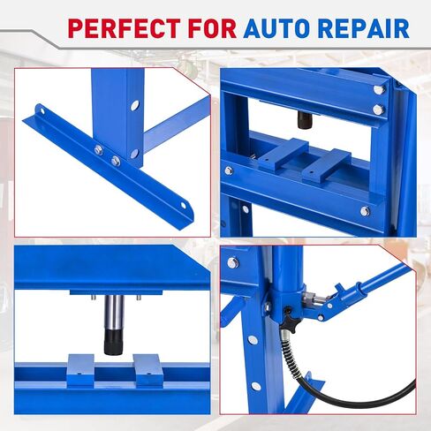 10 Ton Hydraulic Press, h-Frame Heavy Duty Garage Floor Shop Press with Adjustable Worktable & Steel Plates,for Metal Bending, Straightening, Bearings/u-Joints Installation in Saudi Arabia