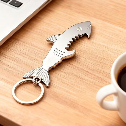 Bottle Opener Keychain, Beer Opener Gifts for Men and Women(White-shark) in Saudi Arabia