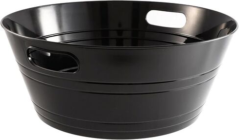 Black Plastic Party Tub with Handles – 17.6 Inch Large Ice Bucket for Drinks,Snacks, Heavy Duty BPA-Free Container for Birthdays, BBQs, or Outdoor Gatherings in Kuwait