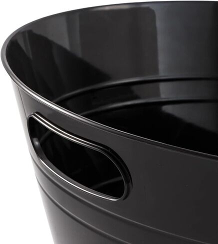 Black Plastic Party Tub with Handles – 17.6 Inch Large Ice Bucket for Drinks,Snacks, Heavy Duty BPA-Free Container for Birthdays, BBQs, or Outdoor Gatherings in Kuwait