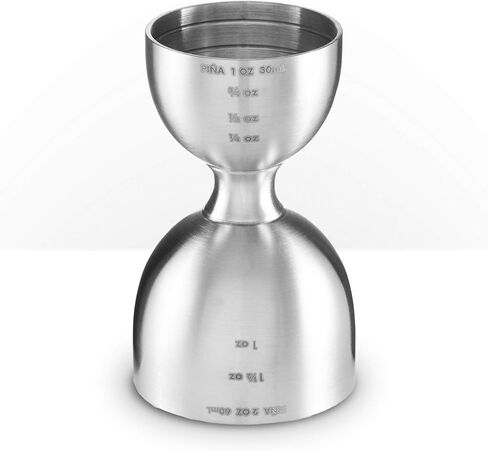 Piña Barware Stainless Steel Commercial 2oz. / 1oz. Bell Style Measuring Jigger Bar Tool - Mirror Polished Finish, One Jigger in Kuwait