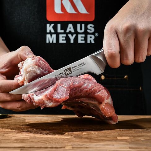 Klaus Meyer 13-Piece Kitchen Knife Set With Block, High Carbon Stainless Steel and Non-Slip Handles. Rust Proof And Dishwasher Safe Cutlery in Kuwait