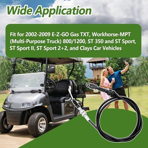 كابل الخانق 72714-G01 مناسب لعربة الغولف الرياضية E-Z-GO 2002-2009 Gas TXT وWorkhorse ST in Kuwait