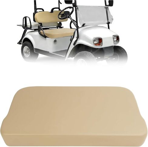 Wutist Golf Cart Tan Seat Bottom Assembly Compatible with 1973-1994 EZGO Marathon Pre-Medalist Plastic Foam Wood Replacement in Kuwait