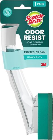 Scotch-Brite Odor Resist Heavy Duty Dishwand, 1 Dish Wand, Handles Tough Messes on Non-Coated Cookware, Oven Racks, Grills and More, Fits all Scotch Brite Refills in Kuwait