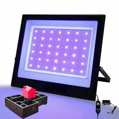 مصباح معالجة بالأشعة فوق البنفسجية للطابعة ثلاثية الأبعاد مع مؤقت، لطابعة SLA DLP LCD ثلاثية الأبعاد تعمل على تقوية الراتنج الحساس للضوء، مصباح الأشعة فوق البنفسجية 30 وات 365 إلى 405 نانومتر، حاوية معالجة ذاتية الصنع، كبيرة in Kuwait
