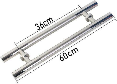 Door Hardware, Heavy-Duty Commercial Grade-304 Stainless Steel Push Pull Door Handle/Barn Door Pull Handle/Glass Pulls, Interior Exterior Door Handle (Size : 60 * 36cm) in Saudi Arabia