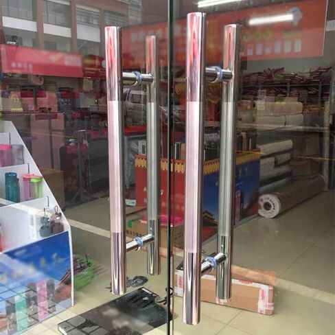 Door Hardware, Heavy-Duty Commercial Grade-304 Stainless Steel Push Pull Door Handle/Barn Door Pull Handle/Glass Pulls, Interior Exterior Door Handle (Size : 60 * 36cm) in Saudi Arabia