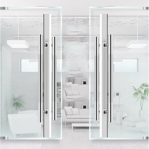 Door Hardware, Heavy-Duty Commercial Grade-304 Stainless Steel Push Pull Door Handle/Barn Door Pull Handle/Glass Pulls, Interior Exterior Door Handle (Size : 60 * 36cm) in Saudi Arabia
