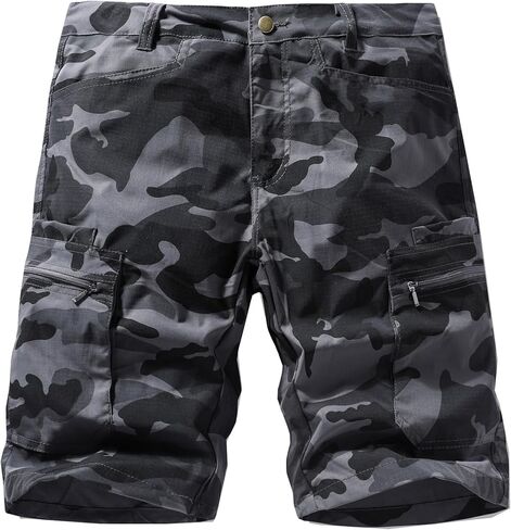 Mens Cargo Shorts Casual Lightweight Quick Dry Outdoor Hiking Camouflage Shorts in Saudi Arabia