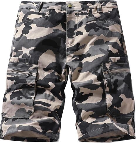 Mens Cargo Shorts Casual Lightweight Quick Dry Outdoor Hiking Camouflage Shorts in Saudi Arabia