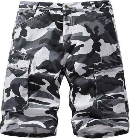 Mens Cargo Shorts Casual Lightweight Quick Dry Outdoor Hiking Camouflage Shorts in Saudi Arabia