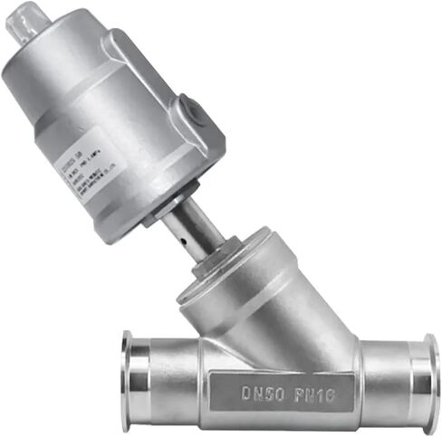 DN50 الفولاذ المقاوم للصدأ هوائي سريع التثبيت صمام مقعد زاوية مغلق عادة صمام مقعد PTFE الختم (مغلق مزدوج التمثيل) in Kuwait