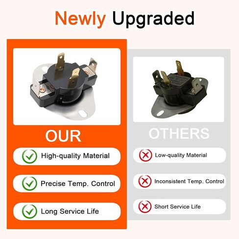 47-22860-01 Auto Reset Limit Switch Compatible with Rheem Furnace, Replacement Part for L105-10F in Kuwait