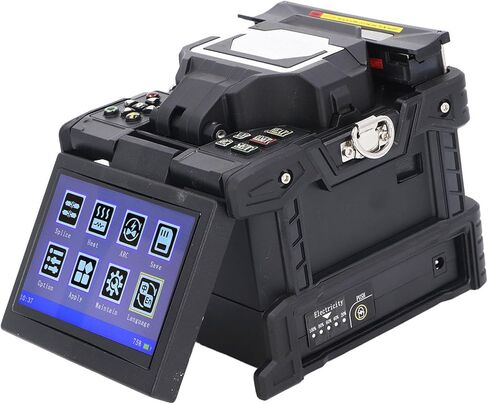5in Fiber Splicer 400X Fast Heating Automatic Machine with 5 inch Screen, LED Light for Fiber Projects (US Plug) in Kuwait