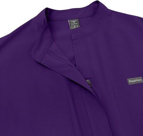 Slim Fit Straight Leg Scrub Onesie Solid Color High End Workwear For Beauty Salon in Saudi Arabia