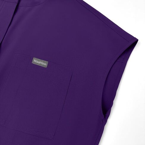 Slim Fit Straight Leg Scrub Onesie Solid Color High End Workwear For Beauty Salon in Saudi Arabia