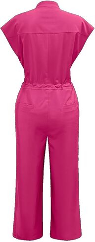 Slim Fit Straight Leg Scrub Onesie Solid Color High End Workwear For Beauty Salon in Kuwait