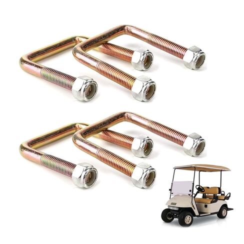 ملحقات EZGO Leaf Spring U Bolt، مجموعة مسامير زنبركية لعربة الجولف، مناسبة لعربة الجولف الكهربائية والغاز EZGO TXT 1994-2009، OEM#: 00560G1، 11098G5، 72618G01-4 Pack in Kuwait