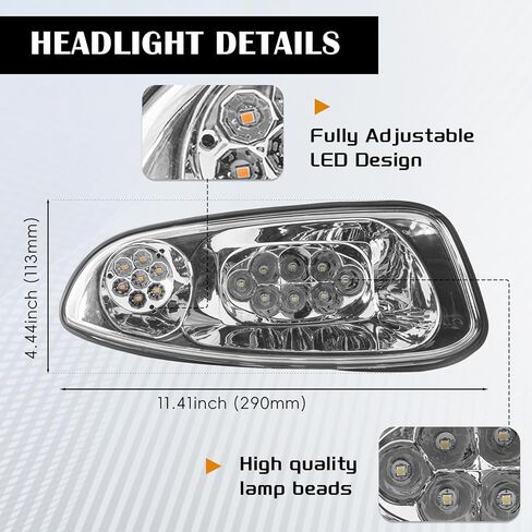 مجموعة الإضاءة الأساسية EZGO RXV PRE 2015 LED 12 فولت، 2 مصباح أمامي LED، 2 مصباح خلفي LED، 1 مجموعة أسلاك أساسية، وتعليمات وأجهزة متضمنة in Kuwait
