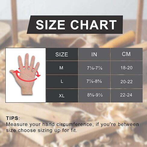 HANDLANDY Fingerless Work Gloves for Mens & Women, Uwrist Half Finger Shock-Absorbing Breathable Glove in Saudi Arabia