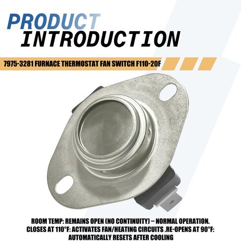 7975-3281 مفتاح مروحة ترموستات الفرن F110-20F متوافق مع يورك كولمان in Kuwait