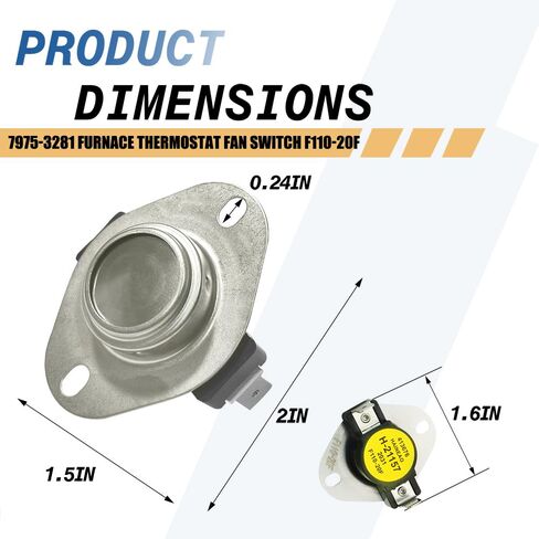 7975-3281 مفتاح مروحة ترموستات الفرن F110-20F متوافق مع يورك كولمان in Kuwait
