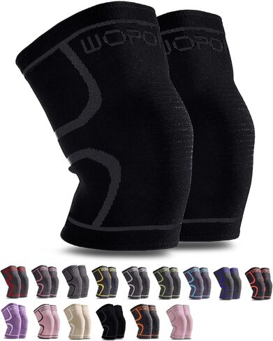 Knee Brace Sleeves for Weightlifting Working out, Knee Pain Relief for Meniscus Tear Arthritis ACL MCL (2 Pack) in Kuwait