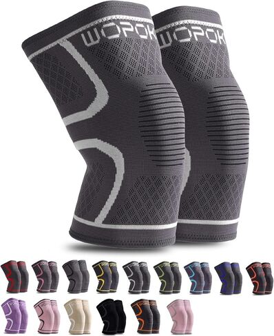 Knee Brace Sleeves for Weightlifting Working out, Knee Pain Relief for Meniscus Tear Arthritis ACL MCL (2 Pack) in Kuwait