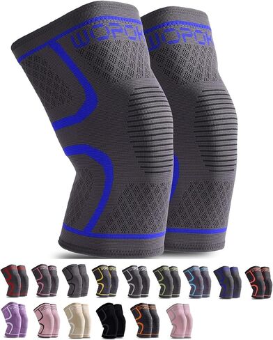 Knee Brace Sleeves for Weightlifting Working out, Knee Pain Relief for Meniscus Tear Arthritis ACL MCL (2 Pack) in Kuwait