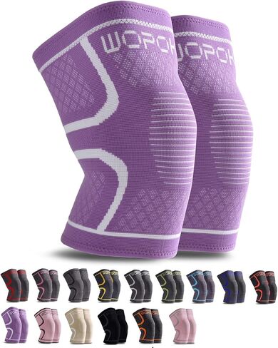 Knee Brace Sleeves for Weightlifting Working out, Knee Pain Relief for Meniscus Tear Arthritis ACL MCL (2 Pack) in Kuwait