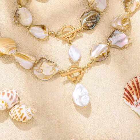 Navoky Seashell Starfish Choker Necklace Sea Shell Summer Necklaces Bracelet Vacation Beach Jewelry Accessories for Women in Saudi Arabia