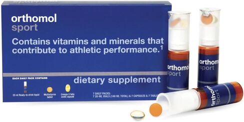 Orthomol Sport, 30-Day Supply, Premium Sports Nutrition Supplement with Vitamins A, B, C, D, E, Zinc, Iodine, Coenzyme Q10, L-Carnitine, Omega-3, and Essential Minerals for Optimal Performance in Saudi Arabia