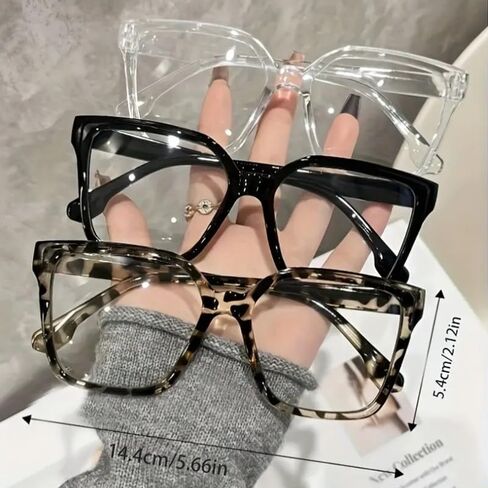 3pcs Women'S Stylish Cat-Eye Frame Glasses in Saudi Arabia