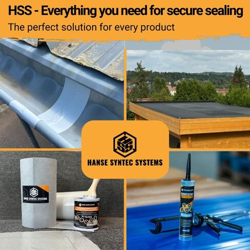 شريط التماس المطاطي السائل HSS N3+ قماش غير منسوج، مقاوم للماء، محكم الغلق، مقاوم للطقس للمفاصل، RV، الأسقف، النوافذ 4 بوصة × 50 قدم in Kuwait