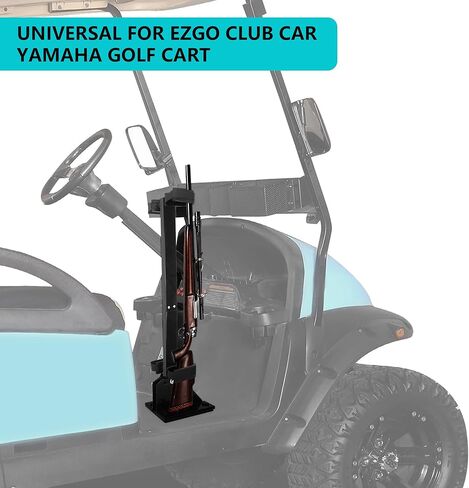 10L0L Golf Cart Gun Rack,Stand Up Gun Holder,Adjustable Guns Mount for Yamaha Club Car EZGO Golf Cart/UTV/ATV in Kuwait