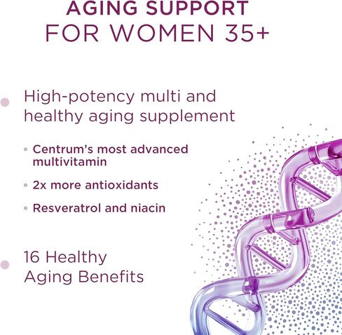 ​​​Centrum Age Defy for Women 35+ - High-Potency Multivitamin and Healthy Aging Supplement – Multivitamin with Resveratrol, and Niacin for NAD+ Level Support - Aluminum Bottle, 60 Tablets​ in Kuwait