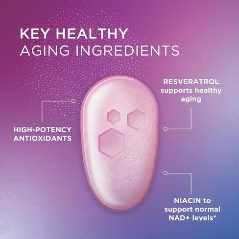 ​​​Centrum Age Defy for Women 35+ - High-Potency Multivitamin and Healthy Aging Supplement – Multivitamin with Resveratrol, and Niacin for NAD+ Level Support - Aluminum Bottle, 60 Tablets​ in Kuwait