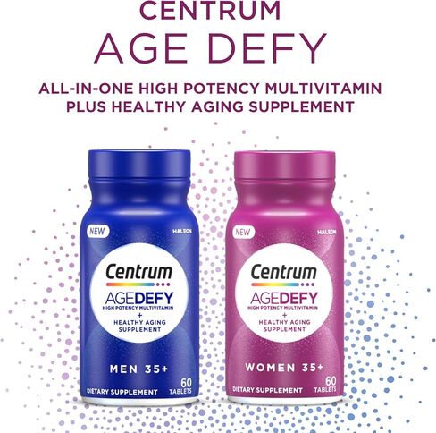 ​​​Centrum Age Defy for Women 35+ - High-Potency Multivitamin and Healthy Aging Supplement – Multivitamin with Resveratrol, and Niacin for NAD+ Level Support - Aluminum Bottle, 60 Tablets​ in Kuwait