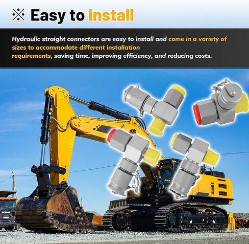7Pcs Hydraulic Swivel Run Tees Connector Tester Coupling Set Replace for JIC37, Fit For Excavator Construction Machinery Hydraulic System in Kuwait