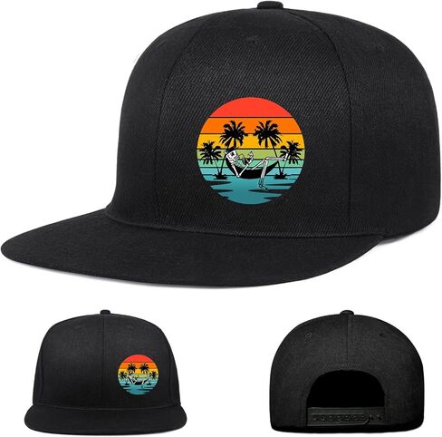 Snapback Hats for Men Puerto Rico Flag Hat Flat Bill Hats for Men Fitted Black Baseball Cap Mens in Saudi Arabia