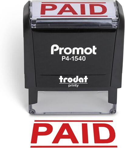 Promot Past Due Self Inking Rubber Stamp - Refillable Stampers for Office - Business, Accounting, Bookkeeping, Coding, Legal, Notary, Work, Ordering, Inventory, Check, Accounts Payable Stamp - Red Ink in Saudi Arabia
