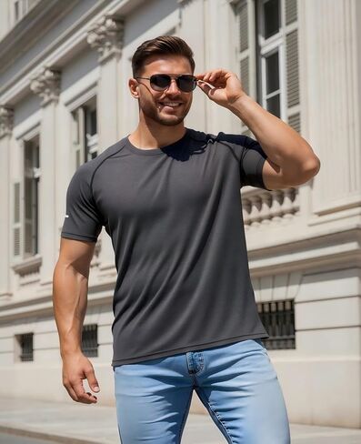 Youth Compression Shirt, Men's Quick Dry Long Sleeve Shirts Sweatshirts for Men, Top for Workout Gym Fitness in Saudi Arabia