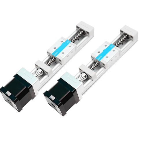 FSK30J 50 ~ 500 مللي متر محرك الحركة الخطية الصغيرة الكرة اللولبية دليل السكك الحديدية CNC المرحلة الشريحة الجدول (Tr8-4 نيما 14,350 مللي متر) in Kuwait