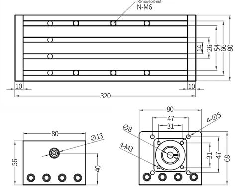 Effective Stroke 200mm Linear Guide Rail Way SFU1605 Ball Screw Motion Module with 23 Stepper Motor in Saudi Arabia