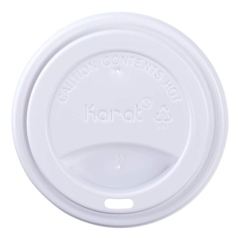 Karat C-KDL516W-PP 10-24 oz. Sipper Dome Lid - White (Case of 1000) in Kuwait