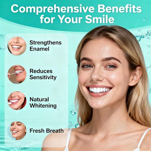 Fluoride Free Nano Hydroxyapatite Toothpaste: 2 Packs Natural Whitening & Remineralizing for Sensitive Teeth & Enamel Protection - Gentle Mint Flavor - 8.46 fl.oz in Kuwait