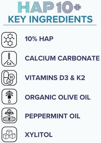 intelliWHiTE HAP10+ Super Paste Vitamin D3 & K2 – 10% Hydroxyapatite Toothpaste for Remineralization & Sensitive Teeth Tested 90% Stain Removal – Fluoride-Free – 8 fl oz Super Size – Made in USA in Saudi Arabia