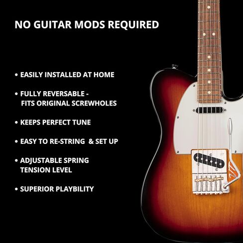Vega-Trem VT2ND Teletrem Classic Telecaster Guitar Tremolo Bridge لـ Tele بدون تعديل سهل التركيب مع الشعار in Kuwait