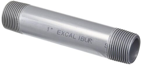 تركيبات أنابيب PVC من سلسلة Spears 88، حلمة، جدول 80، رمادي، 1 بوصة NPT ذكر، 6 بوصة طول in Kuwait